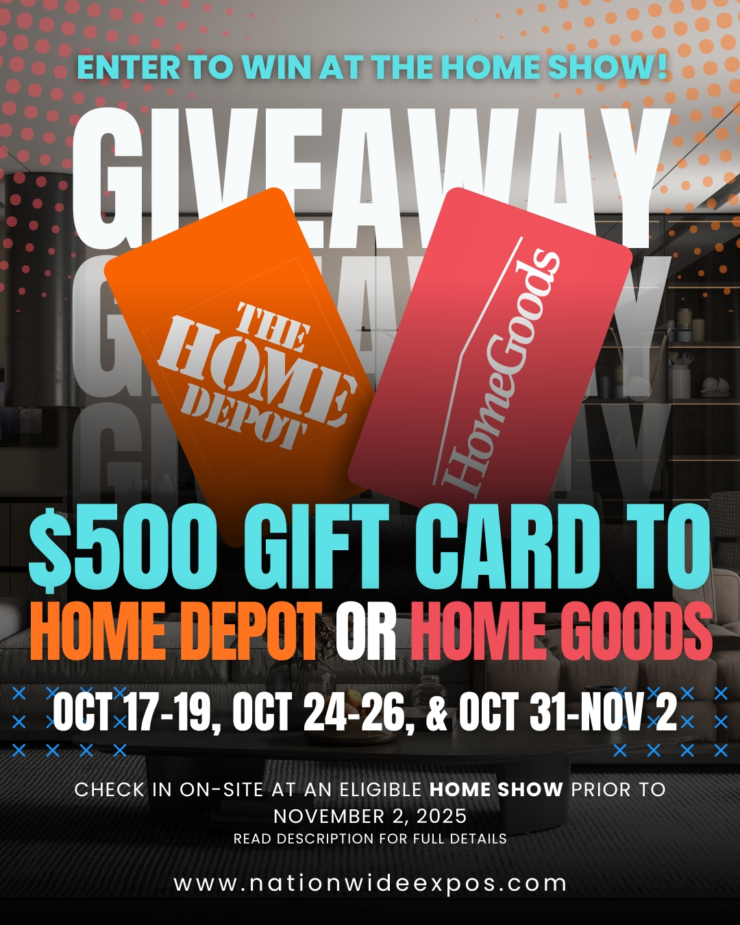 Home SHOW Home Depot Home Goods Gift Card Giveaway Post Graphic